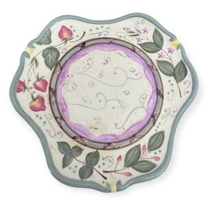 Partylite Garden Lites Large Ceramic Candle Tray Retired